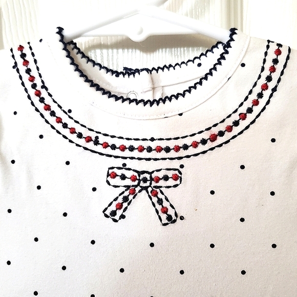 Little Me Blue & White Polka Dot Tulle One Piece Snap Bottom Baby Girl 24 Months - Picture 5 of 8